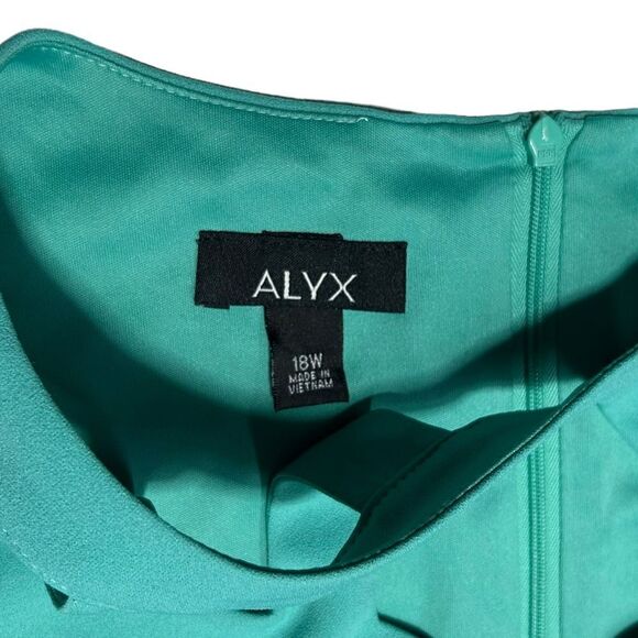 NWT Alyx Teal Short Sleeve Mini Dress Light Blue Chest Cutout Circle Dress - Picture 4 of 8